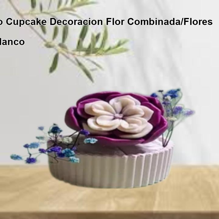 acanalado cupcake decoracion flor combinada/flores