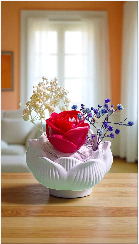 acanalado cupcake decoracion flor combinada/flores